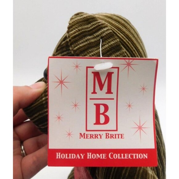 CVS Pharmacy Merry Brite Striped Corduroy Teddy Bear Plush with Tag 2001 - Picture 4 of 7